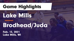 Lake Mills  vs Brodhead/Juda  Game Highlights - Feb. 13, 2021