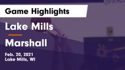Lake Mills  vs Marshall  Game Highlights - Feb. 20, 2021