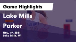 Lake Mills  vs Parker  Game Highlights - Nov. 19, 2021