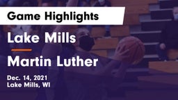 Lake Mills  vs Martin Luther  Game Highlights - Dec. 14, 2021