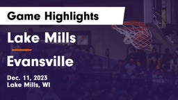 Lake Mills  vs Evansville  Game Highlights - Dec. 11, 2023