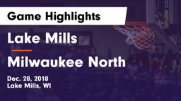 Lake Mills  vs Milwaukee North Game Highlights - Dec. 28, 2018
