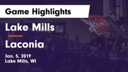 Lake Mills  vs Laconia  Game Highlights - Jan. 5, 2019