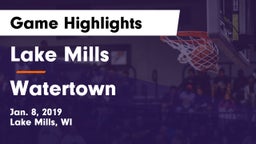 Lake Mills  vs Watertown  Game Highlights - Jan. 8, 2019