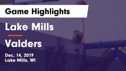 Lake Mills  vs Valders  Game Highlights - Dec. 14, 2019