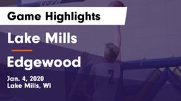 Lake Mills  vs Edgewood  Game Highlights - Jan. 4, 2020