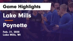 Lake Mills  vs Poynette  Game Highlights - Feb. 21, 2020
