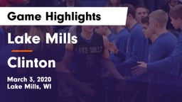 Lake Mills  vs Clinton  Game Highlights - March 3, 2020
