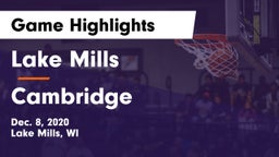 Lake Mills  vs Cambridge  Game Highlights - Dec. 8, 2020