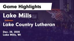 Lake Mills  vs Lake Country Lutheran  Game Highlights - Dec. 28, 2020