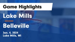 Lake Mills  vs Belleville  Game Highlights - Jan. 4, 2024
