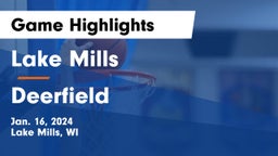 Lake Mills  vs Deerfield  Game Highlights - Jan. 16, 2024