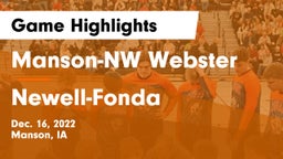 Manson-NW Webster  vs Newell-Fonda  Game Highlights - Dec. 16, 2022