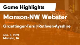 Manson-NW Webster  vs Graettinger-Terril/Ruthven-Ayrshire  Game Highlights - Jan. 5, 2024