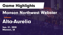 Manson Northwest Webster  vs Alta-Aurelia  Game Highlights - Jan. 31, 2020