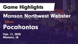 Manson Northwest Webster  vs Pocahontas  Game Highlights - Feb. 11, 2020