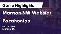 Manson-NW Webster  vs Pocahontas  Game Highlights - Feb. 8, 2022