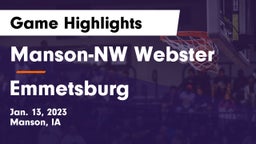 Manson-NW Webster  vs Emmetsburg  Game Highlights - Jan. 13, 2023