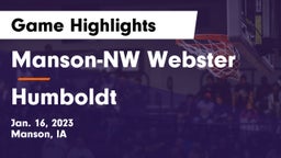 Manson-NW Webster  vs Humboldt  Game Highlights - Jan. 16, 2023