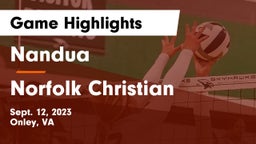 Nandua  vs Norfolk Christian  Game Highlights - Sept. 12, 2023