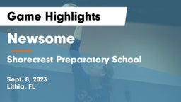 Newsome  vs Shorecrest Preparatory School Game Highlights - Sept. 8, 2023