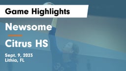 Newsome  vs Citrus HS Game Highlights - Sept. 9, 2023