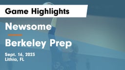 Newsome  vs Berkeley Prep  Game Highlights - Sept. 16, 2023
