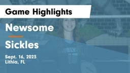 Newsome  vs Sickles  Game Highlights - Sept. 16, 2023