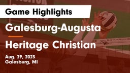 Galesburg-Augusta  vs Heritage Christian Game Highlights - Aug. 29, 2023