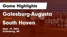 Galesburg-Augusta  vs South Haven  Game Highlights - Sept. 19, 2023