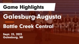 Galesburg-Augusta  vs Battle Creek Central  Game Highlights - Sept. 23, 2023