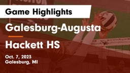 Galesburg-Augusta  vs Hackett HS Game Highlights - Oct. 7, 2023