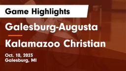 Galesburg-Augusta  vs Kalamazoo Christian  Game Highlights - Oct. 10, 2023