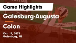 Galesburg-Augusta  vs Colon  Game Highlights - Oct. 14, 2023