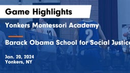 Yonkers Montessori Academy vs Barack Obama School for Social Justice Game Highlights - Jan. 20, 2024
