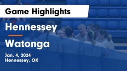 Hennessey  vs Watonga  Game Highlights - Jan. 4, 2024