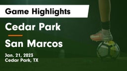 Cedar Park  vs San Marcos  Game Highlights - Jan. 21, 2023