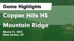 Copper Hills HS vs Mountain Ridge  Game Highlights - March 21, 2024