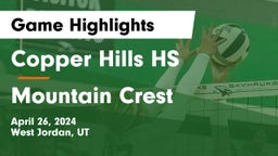 Copper Hills HS vs Mountain Crest  Game Highlights - April 26, 2024