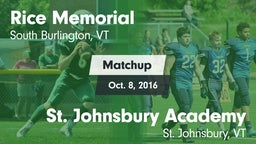 Matchup: Rice Memorial High vs. St. Johnsbury Academy  2016