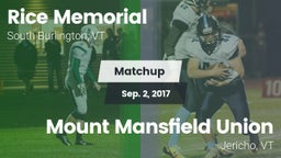 Matchup: Rice Memorial High vs. Mount Mansfield Union  2017