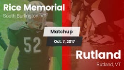 Matchup: Rice Memorial High vs. Rutland  2017