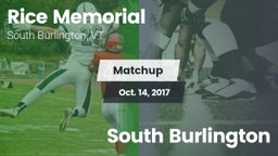 Matchup: Rice Memorial High vs. South Burlington 2017