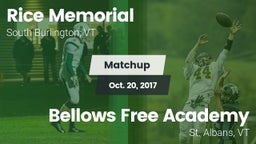 Matchup: Rice Memorial High vs. Bellows Free Academy  2017