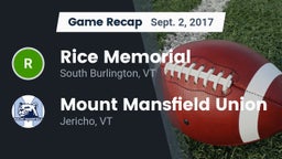 Recap: Rice Memorial  vs. Mount Mansfield Union  2017