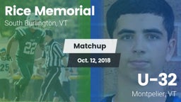 Matchup: Rice Memorial High vs. U-32  2018