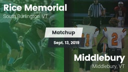 Matchup: Rice Memorial High vs. Middlebury  2019
