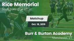 Matchup: Rice Memorial High vs. Burr & Burton Academy  2019