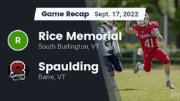 Recap: Rice Memorial  vs. Spaulding  2022