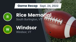 Recap: Rice Memorial  vs. Windsor  2022